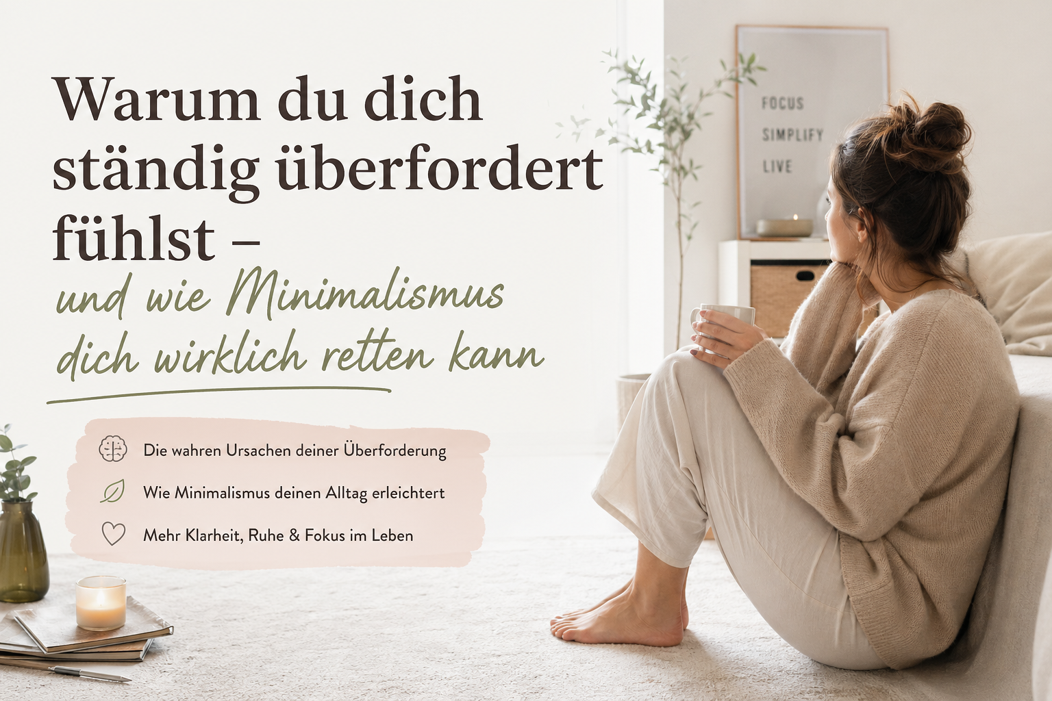 Warum du dich ständig überfordert fühlst – und wie Minimalismus dich wirklich retten kann